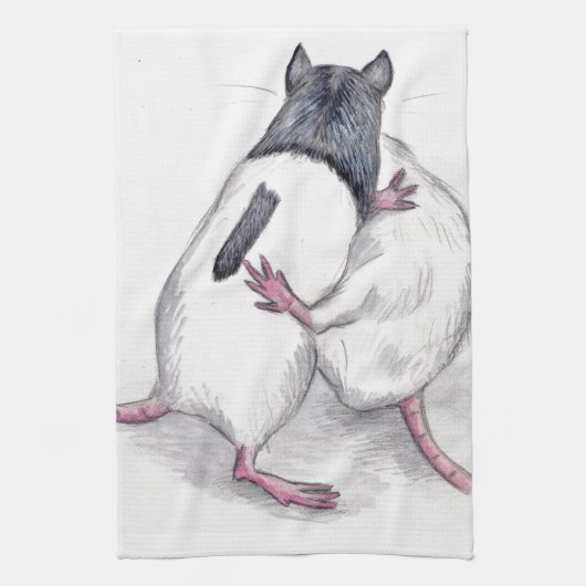 Ratten spelen keukenhanddoek (Verticaal)