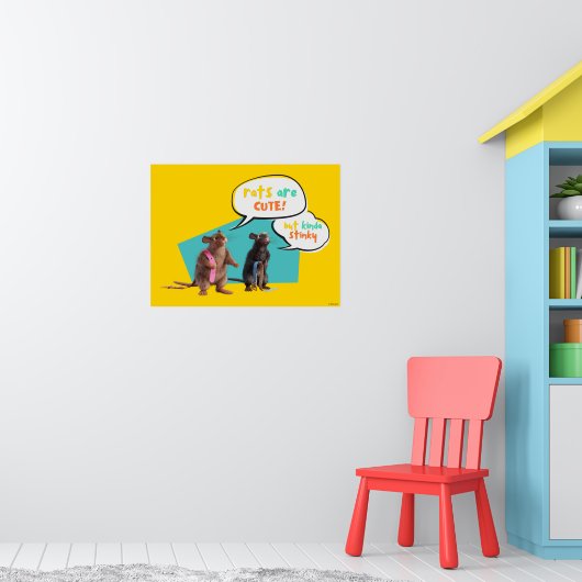 Ratten zijn Schattige, maar een beetje stinkend Poster (Kinderkamer 1)