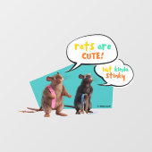 Ratten zijn Schattige, maar een beetje stinkend Raamsticker (Vel)