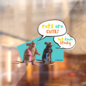 Ratten zijn Schattige, maar een beetje stinkend Raamsticker (Vel 2)
