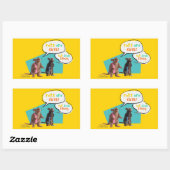 Ratten zijn Schattige, maar een beetje stinkend Rechthoekige Sticker (Vel)