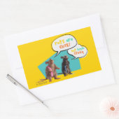 Ratten zijn Schattige, maar een beetje stinkend Rechthoekige Sticker (Envelop)