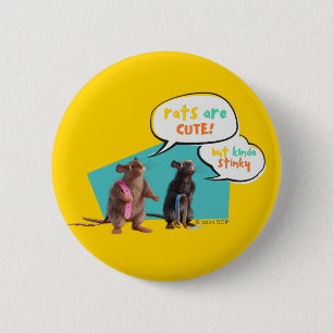 Ratten zijn Schattige, maar een beetje stinkend Ronde Button 5,7 Cm