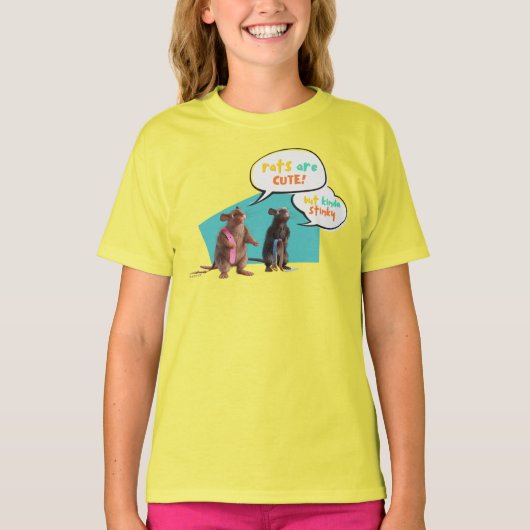 Ratten zijn Schattige, maar een beetje stinkend T-shirt (Voorkant)