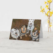 Rattenhonden Glimlachende Rundvee Honden en Helers Kaart (Gele Bloem)