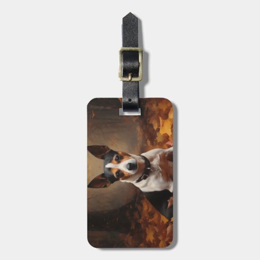 Rattenkruid in de herfst laat Herfst inspireren Bagagelabel (Voorkant verticaal)