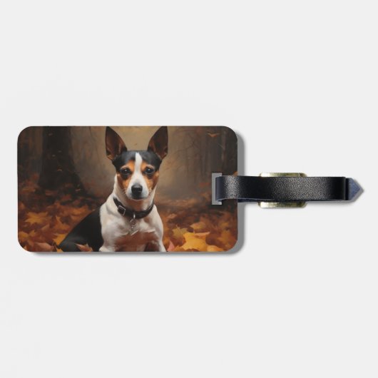 Rattenkruid in de herfst laat Herfst inspireren Bagagelabel (Achterkant horizontaal)