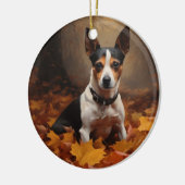 Rattenkruid in de herfst laat Herfst inspireren Keramisch Ornament (Links)
