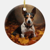 Rattenkruid in de herfst laat Herfst inspireren Keramisch Ornament (Achterkant)