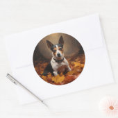 Rattenkruid in de herfst laat Herfst inspireren Ronde Sticker (Envelop)