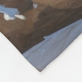 Rattenterriër loopt in de sneeuw met kerst Pet Fleece Deken (Hoek)