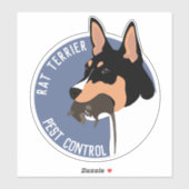Rattenterriër ongediertebestrijding sticker (Vel)