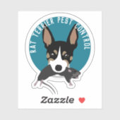 Rattenterriër ongediertebestrijding sticker (Vel)