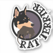 Rattenterriër sticker (Voorkant)