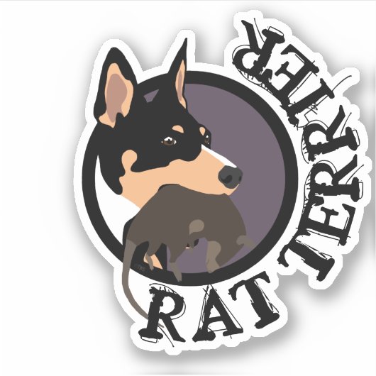 Rattenterriër sticker (Voorkant)