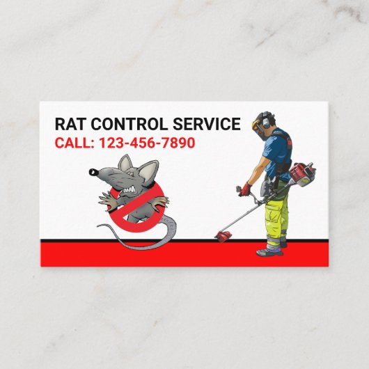 Rattenverwijdering Professional Pest Control Servi Visitekaartje (Voorkant)