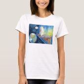 Ratties Cosmic Cup in Tea for Dames T-shirt (Voorkant)