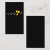 Rattle Heartbeat Percussion Instrument Rattle Play Visitekaartje (Voorkant / Achterkant)