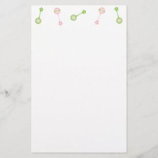 Rattle n Roll Briefpapier (roze en groen)