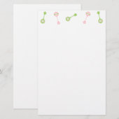 Rattle n Roll Briefpapier (roze en groen) (Voorkant / Achterkant)