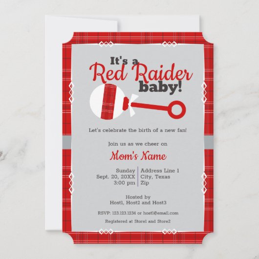 Rattle Raider Baby shower Kaart (Voorkant)