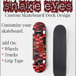 Rattle Snake Custom Skateboard Deck