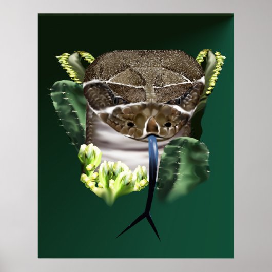 Rattle Snake Face Poster (Voorkant)