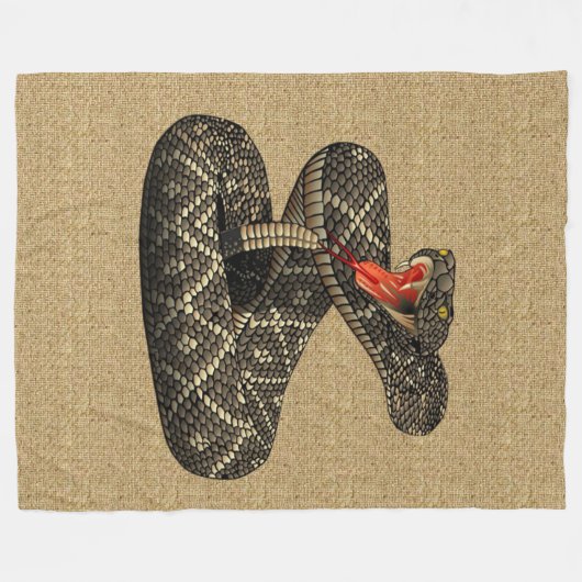 RATTLE SNAKE FLEECE DEKEN (Voorkant (Horizontaal))