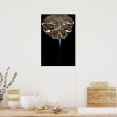 Rattle Snake Head zwarte Poster (Keuken)