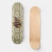 Rattle Snake op Faux Snakeskin Reptiel Persoonlijk Skateboard (Voorkant)