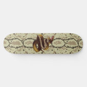 Rattle Snake op Faux Snakeskin Reptiel Persoonlijk Skateboard (Horizontaal)