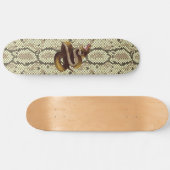 Rattle Snake op Faux Snakeskin Reptiel Persoonlijk Skateboard (Horizontaal)
