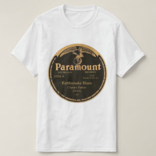 "Rattlesnake Blues" Charley Patton op PARAMOUNT T-shirt