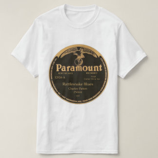 "Rattlesnake Blues" Charley Patton op PARAMOUNT T-shirt