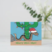 Rattlesnake Christmas Cactus Post Cards Feestdagenkaart (Staand voorkant)