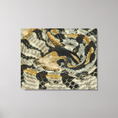 Rattlesnake Coil hout Canvas Afdruk (Voorkant)