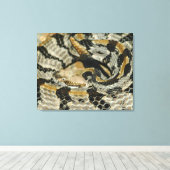 Rattlesnake Coil hout Canvas Afdruk (Insitu (Houten vloer))