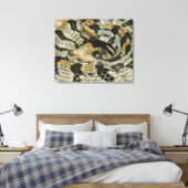 Rattlesnake Coil hout Canvas Afdruk (Insitu (Slaapkamer))