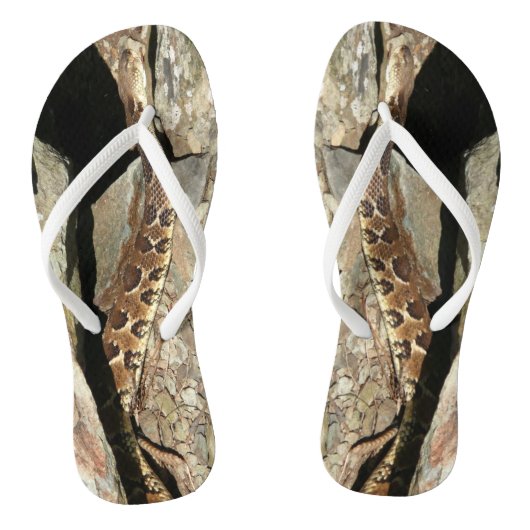 Rattlesnake in het Nationaal Park Shenandoah Teenslippers (Voetbed)