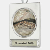 Rattlesnake in het Nationaal Park Shenandoah Verzilverd Banner Ornament (Links)