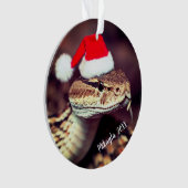 Rattlesnake in Santa Hat Ornament (voorkant)