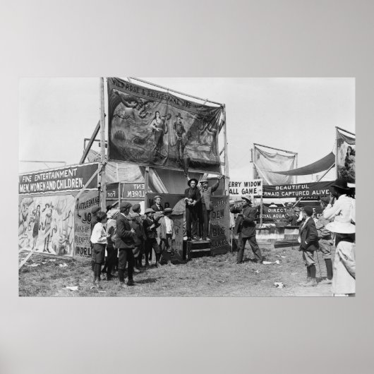 Rattlesnake Joe Sideshow, jaren 20 Poster (Voorkant)