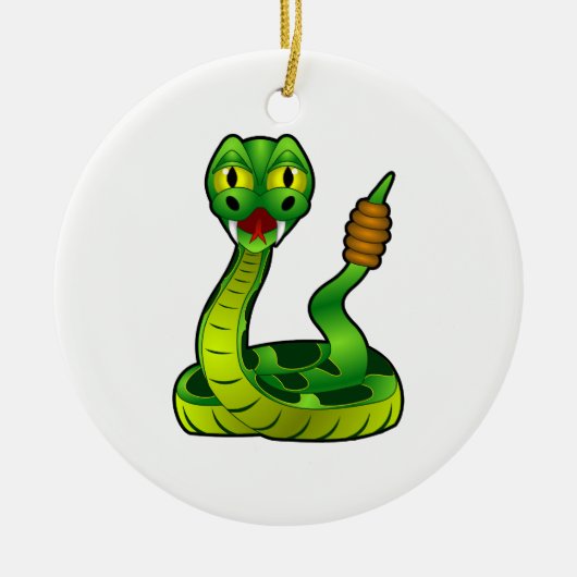 Rattlesnake Keramisch Ornament (Voorkant)