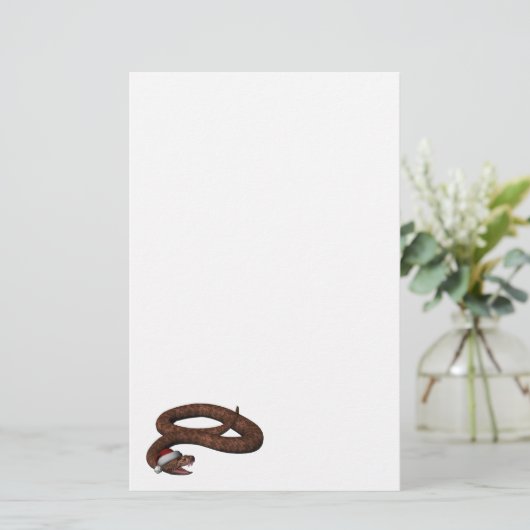 Rattlesnake met Santa Hat (Staand voorkant)