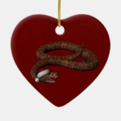 Rattlesnake met Santa Hat Keramisch Ornament (Achterkant)