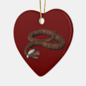 Rattlesnake met Santa Hat Keramisch Ornament (Links)