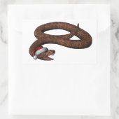 Rattlesnake met Santa Hat Rechthoekige Sticker (Tas)