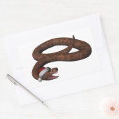Rattlesnake met Santa Hat Rechthoekige Sticker (Envelop)
