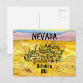 Rattlesnake Nevada Battleborn 1864 Desert Hills Briefkaart (Voorkant / Achterkant)