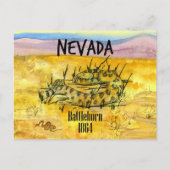 Rattlesnake Nevada Battleborn 1864 Desert Hills Briefkaart (Voorkant)
